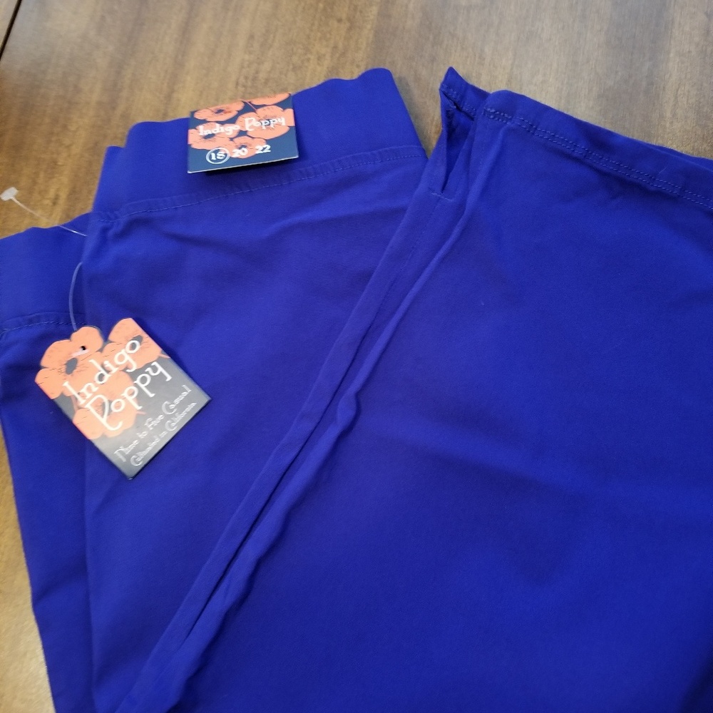 Indigo Poppy Capris